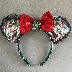 Disney Sequin Christmas Minnie Mouse Ears
